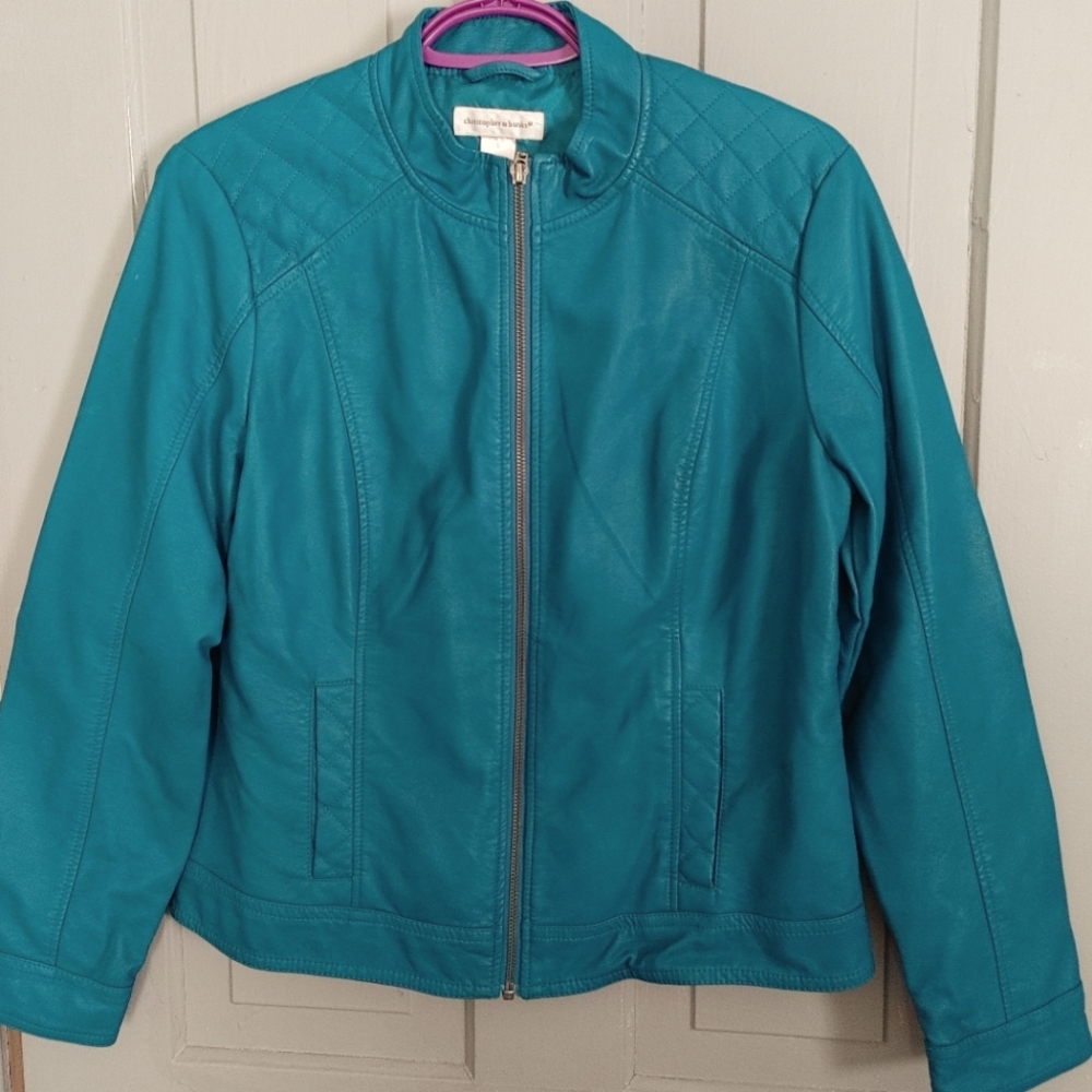 Christopher & Banks Faux Leather Jacket